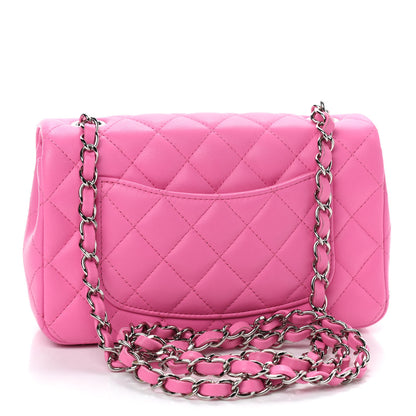 Chanel Lambskin Quilted Mini Rectangular Flap Pink 2 of 8