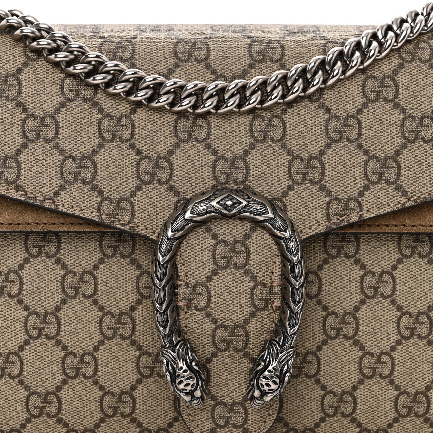 Gucci GG Supreme Monogram Small Dionysus Shoulder Bag Taupe 7 of 10