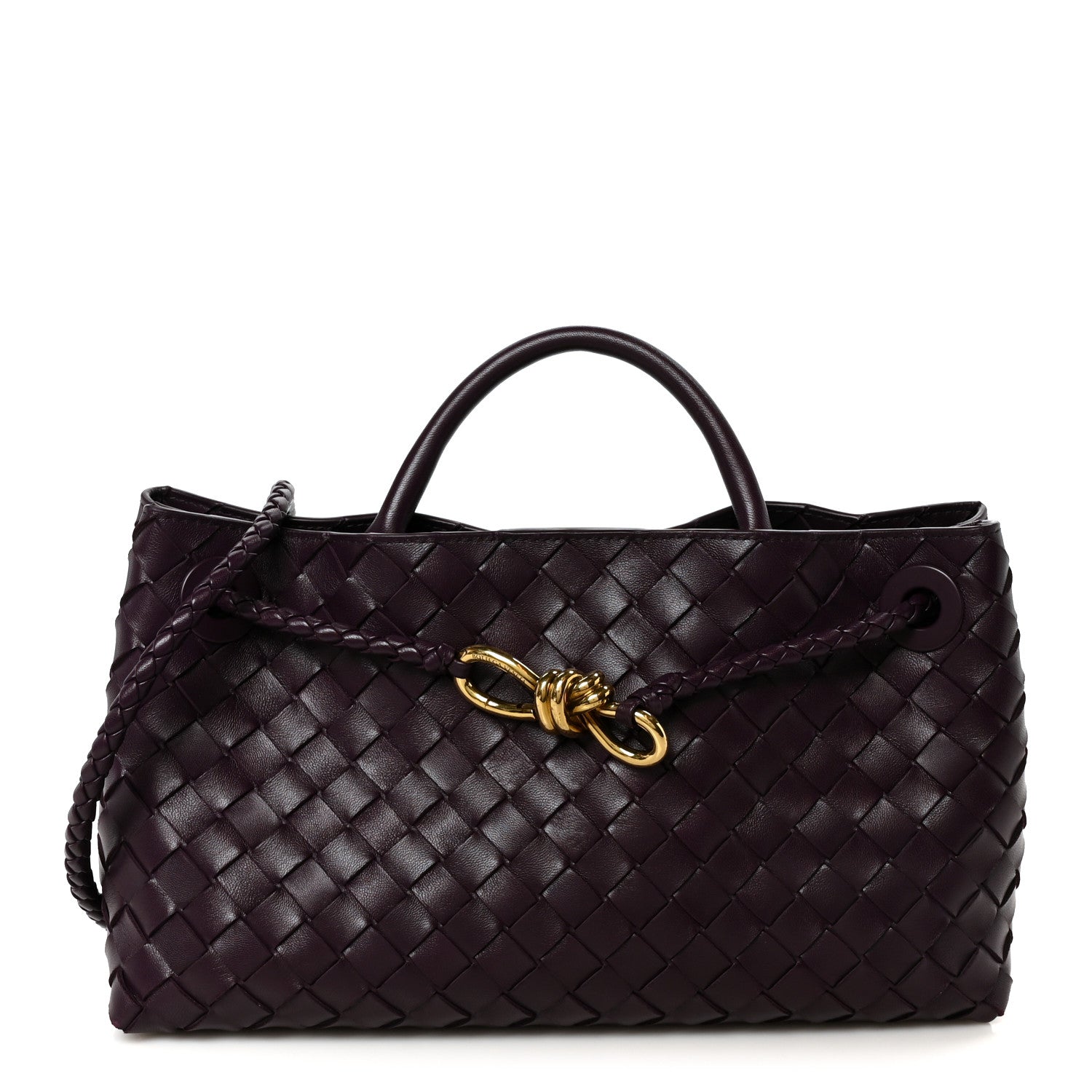 Bottega Veneta Nappa Intrecciato Small East West Andiamo Shoulder Bag Dark Mystic 1 of 12