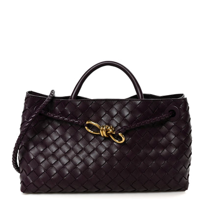 Bottega Veneta Nappa Intrecciato Small East West Andiamo Shoulder Bag Dark Mystic 1 of 12