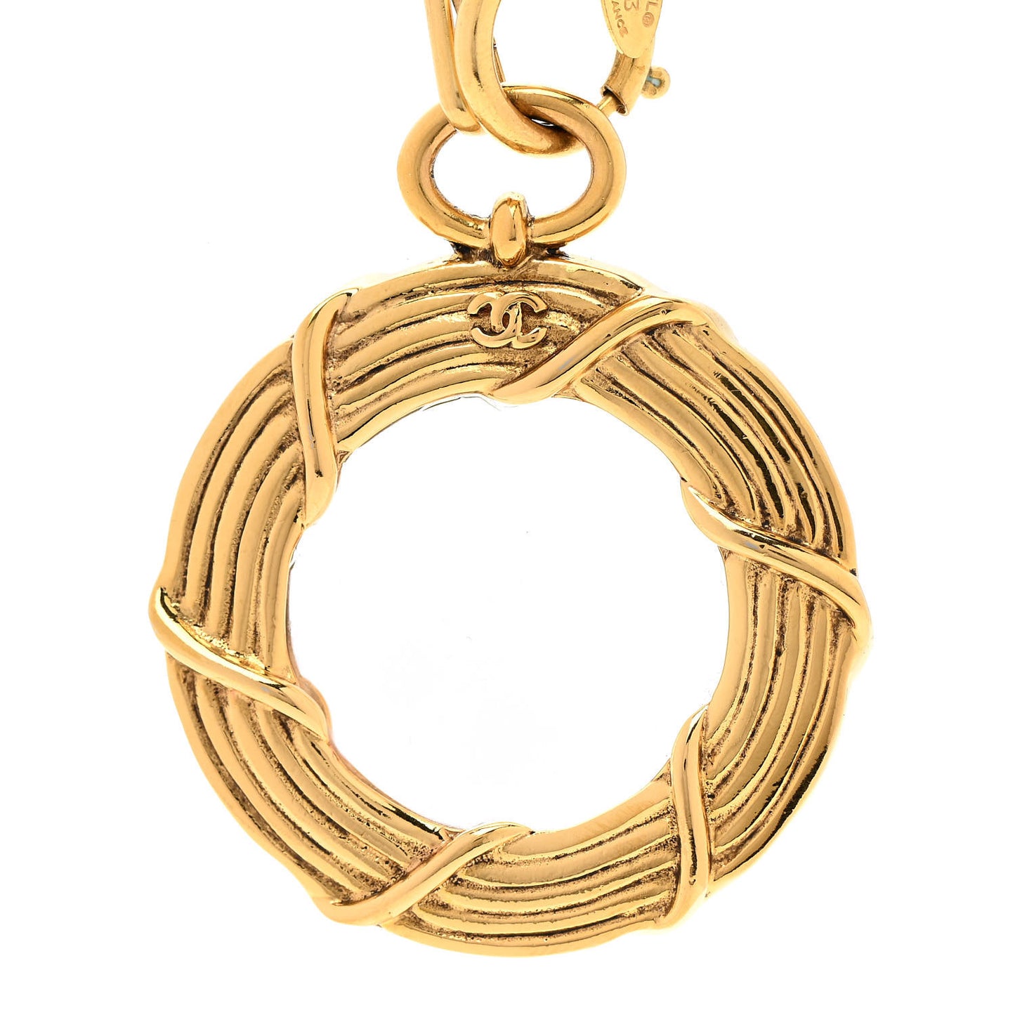 Loupe Magnifying Glass Necklace Gold