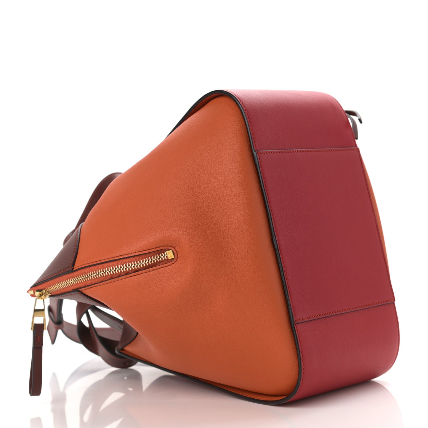 Calfskin Small Hammock Shoulder Bag Ginger Red