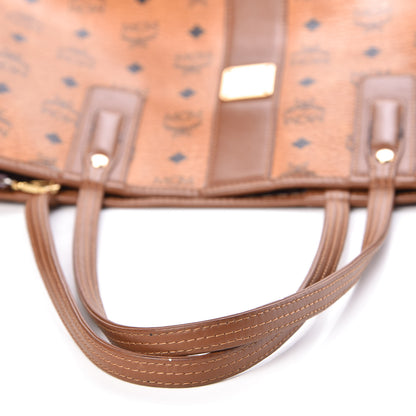 MCM Visetos Medium Liz Reversible Shopper Tote Cognac 19 of 27