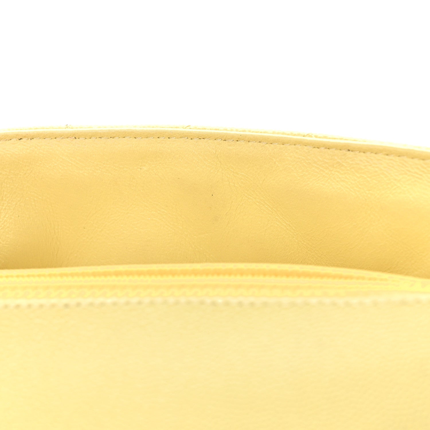 Chanel Caviar Quilted Mini Rectangular Flap Light Yellow 13 of 14