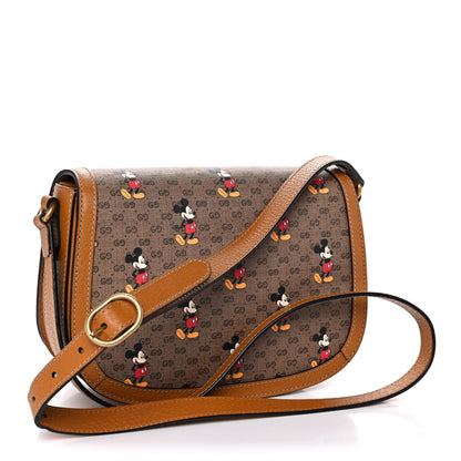 Gucci X DISNEY Mini Vintage GG Supreme Monogram Mickey Mouse Small Flap Messenger Bag Beige Vintage Sun Oil 3 of 11