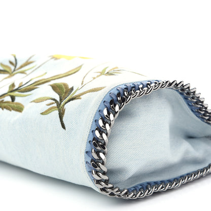 Stella McCartney Denim Flower Mini Falabella Tote Blue 8 of 9