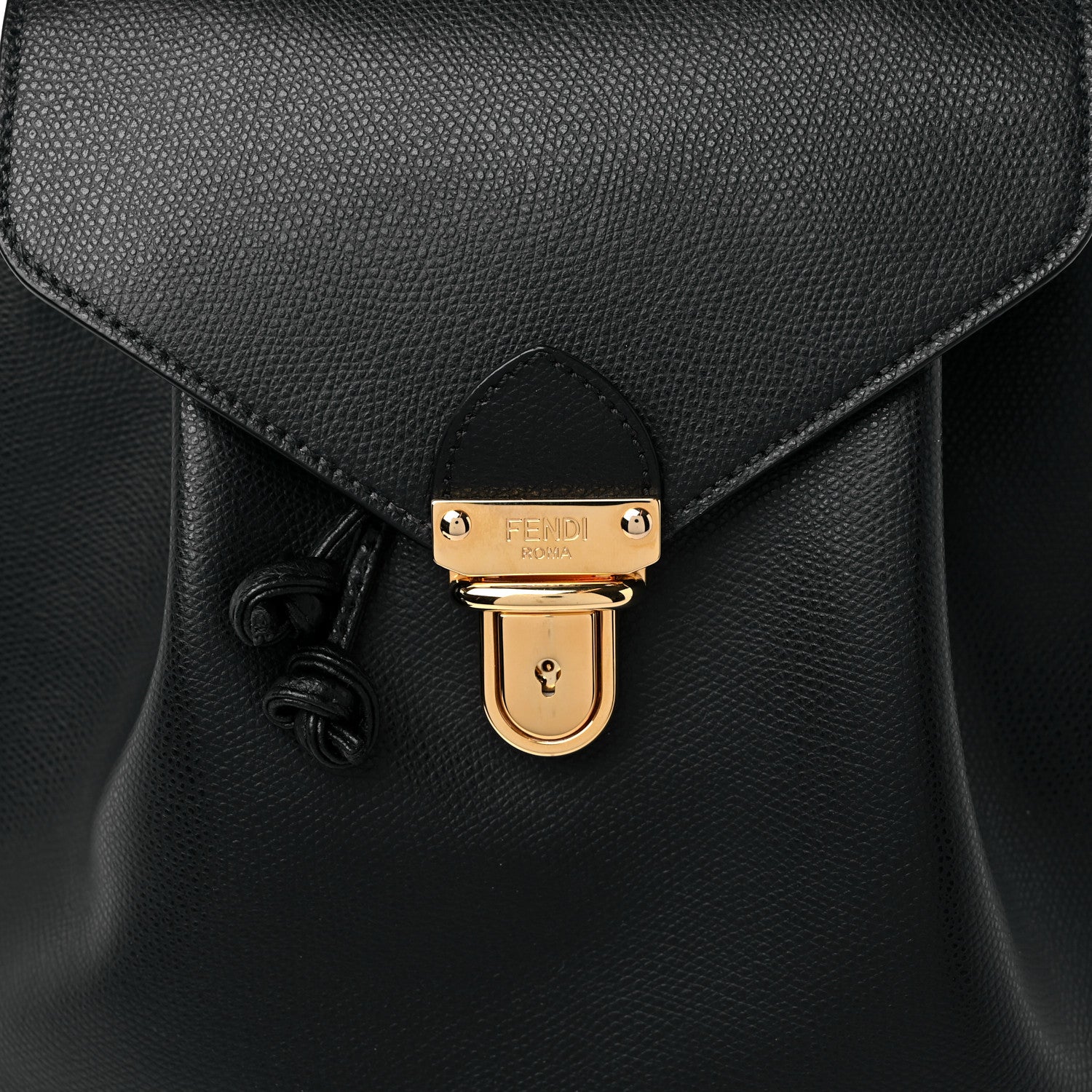 Fendi Vitello Cruise F is Fendi Drawstring Backpack Black 8 of 14
