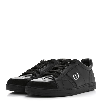 Christian Dior Calfskin Suede Logo Sneakers 37 Black 4 of 10
