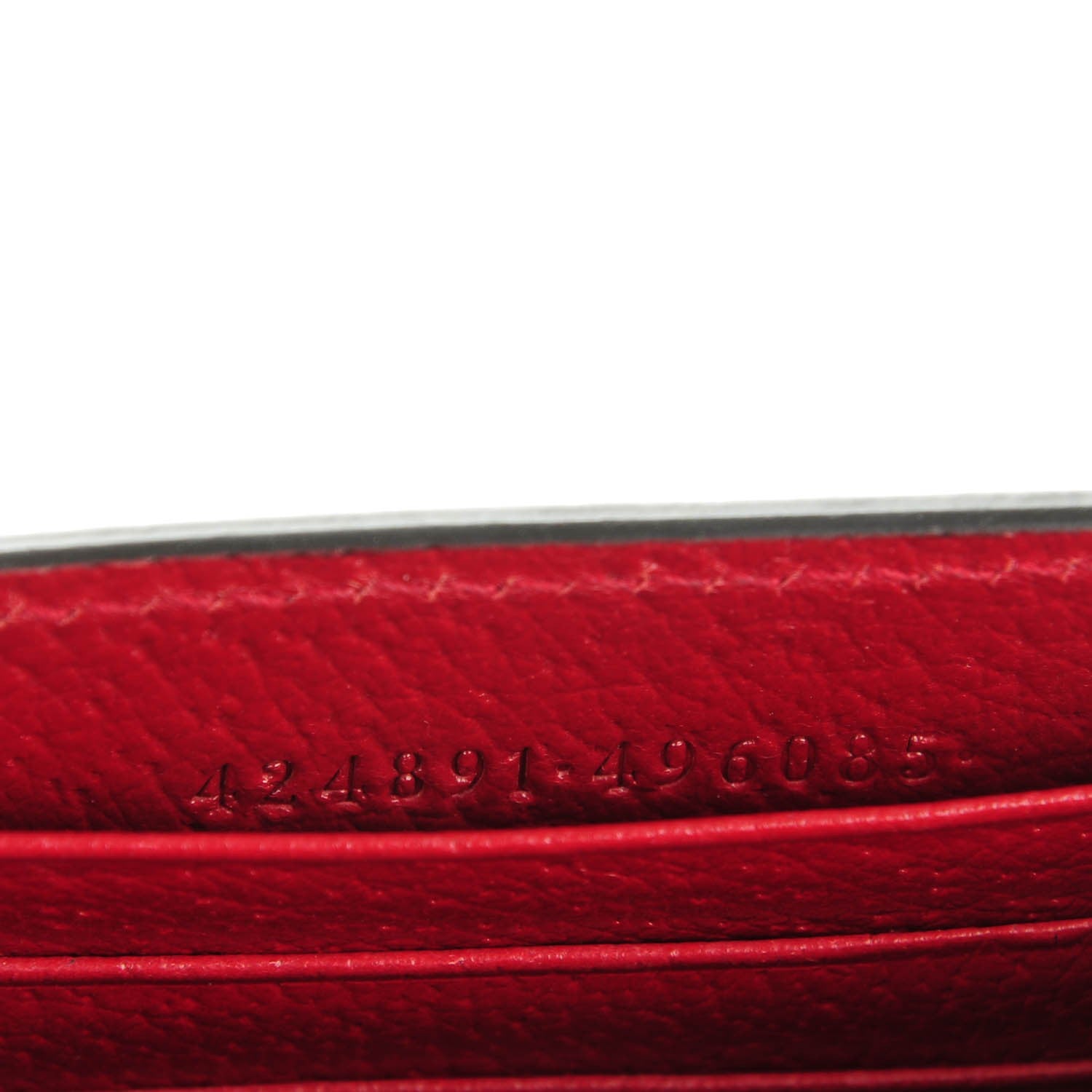 Gucci GG Supreme Monogram Tian Chain Wallet Beige Multicolor Red 7 of 7