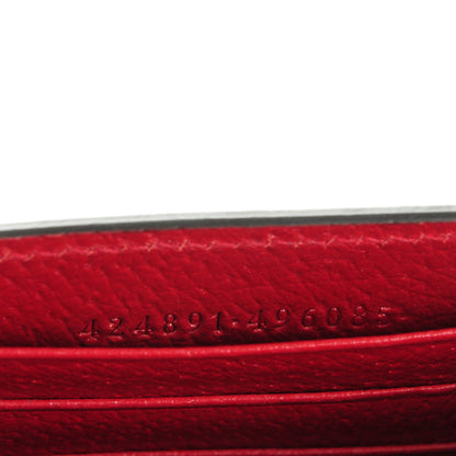 Gucci GG Supreme Monogram Tian Chain Wallet Beige Multicolor Red 7 of 7