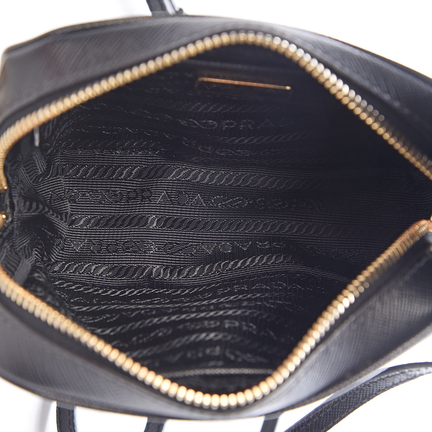 Saffiano Mini Camera Crossbody Bag Black