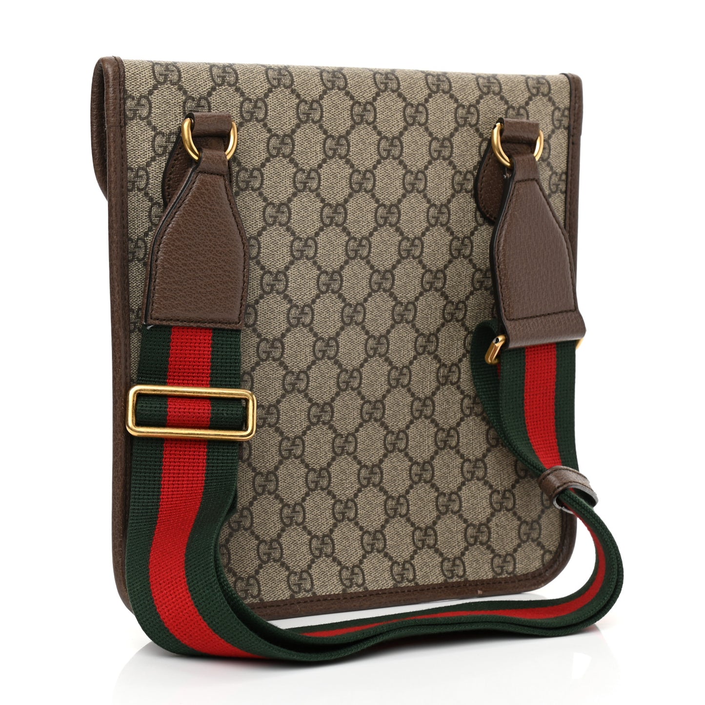 GG Supreme Monogram Web Medium Neo Vintage Flap Messenger Bag Beige New Acero