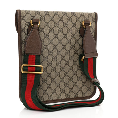 Gucci GG Supreme Monogram Web Medium Neo Vintage Flap Messenger Bag Beige New Acero 3 of 11