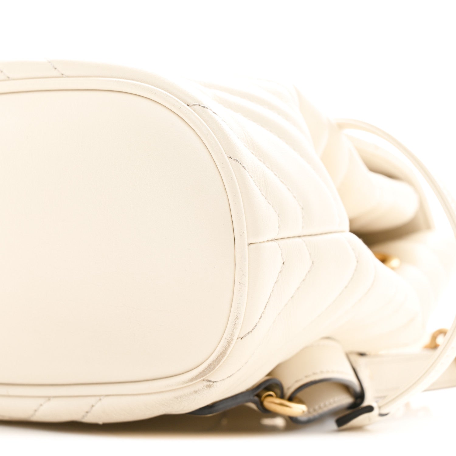 Gucci Calfskin Matelasse GG Marmont Flap Backpack White 10 of 10