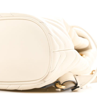Gucci Calfskin Matelasse GG Marmont Flap Backpack White 10 of 10