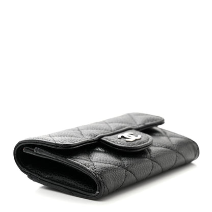 Chanel Caviar Quilted Flap Card Holder Wallet Black 4 of 10