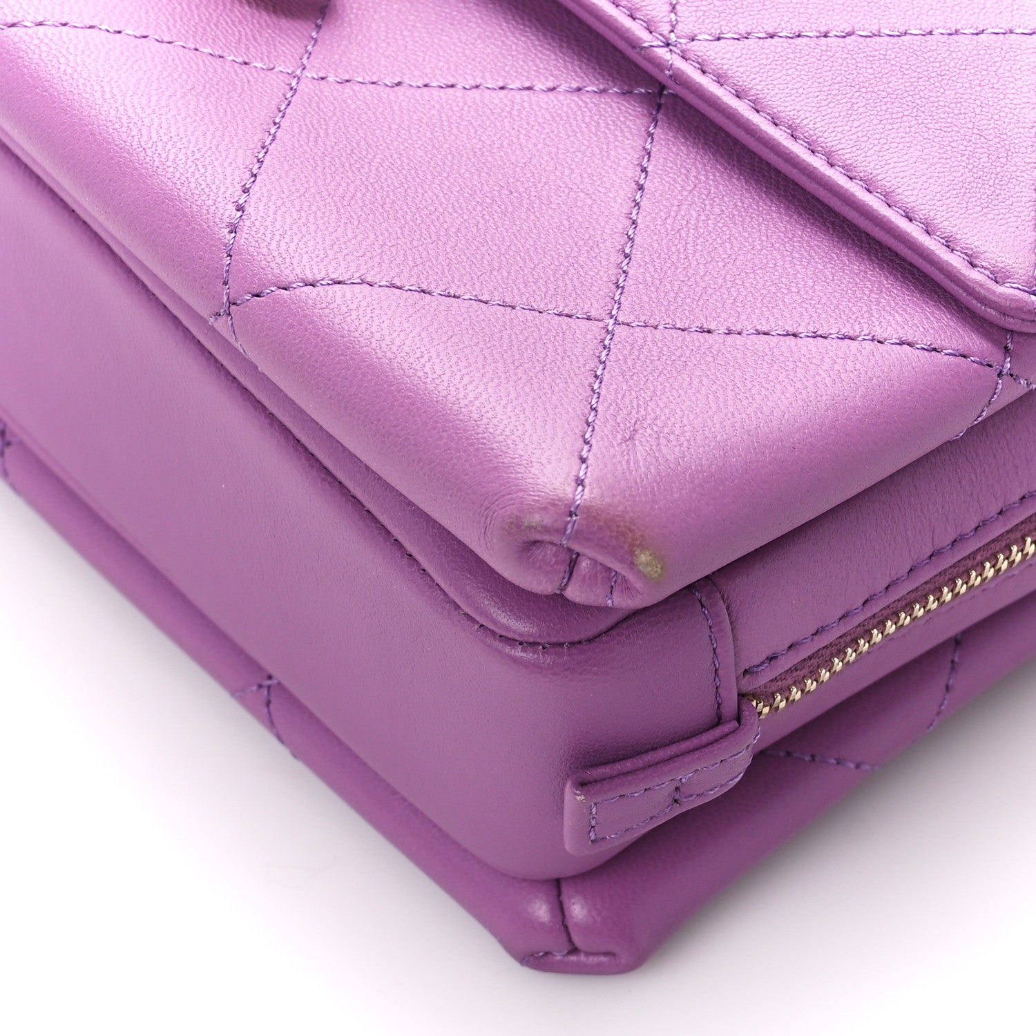 Chanel Lambskin Sleek And Chic Flap Purple 10 of 10