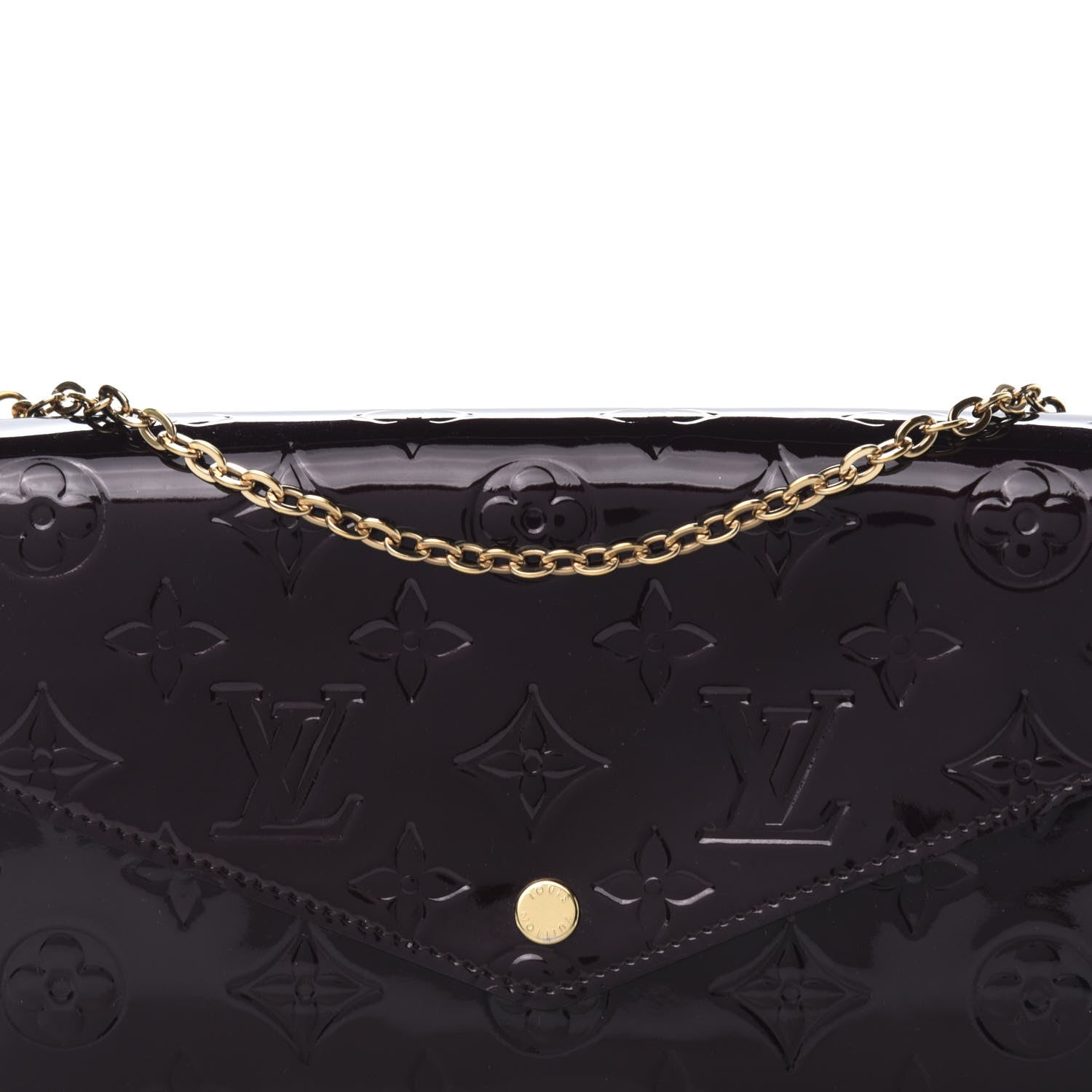Louis Vuitton Vernis Pochette Felicie Chain Wallet Amarante 12 of 12