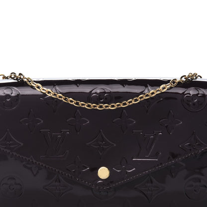 Louis Vuitton Vernis Pochette Felicie Chain Wallet Amarante 12 of 12
