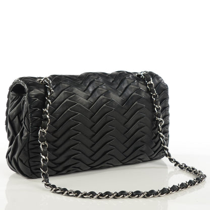 Chanel Calfskin Chevron Medium Flap Black 3 of 8