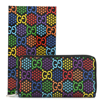 Gucci GG Supreme Monogram Psychedelic Zip Around Wallet Black Multicolor 13 of 13