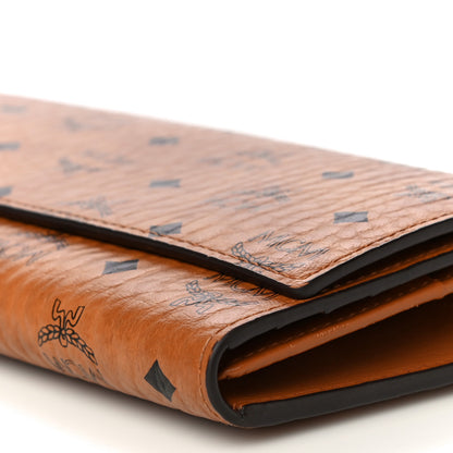 MCM Visetos Large Trifold Flap Wallet Cognac 5 of 23