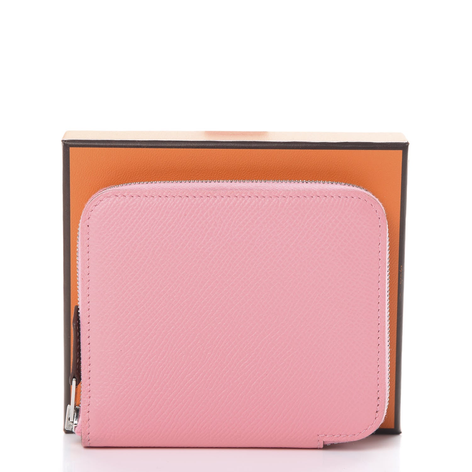 Hermes Epsom Silk'in Compact Wallet Rose Confetti 7 of 7