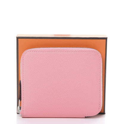 Hermes Epsom Silk'in Compact Wallet Rose Confetti 7 of 7