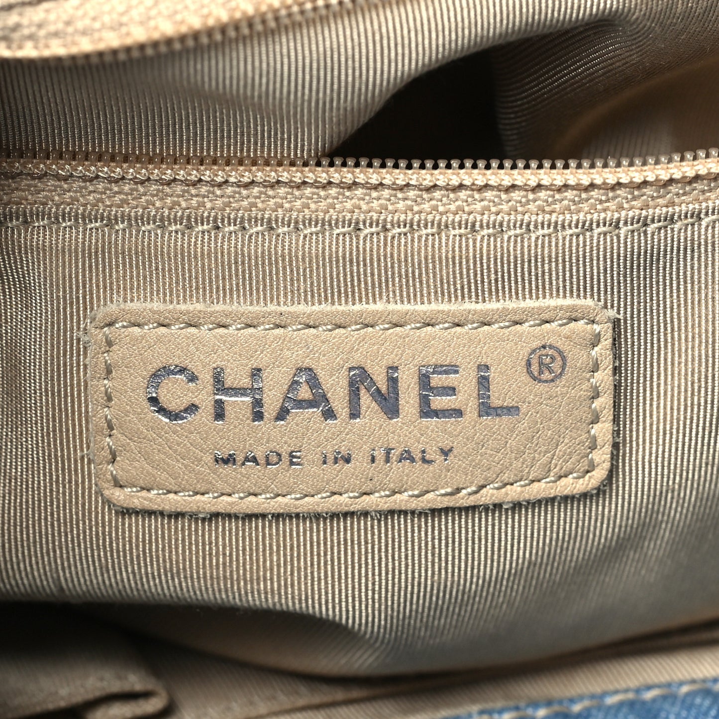 Denim Quilted Chain Hobo Light Blue