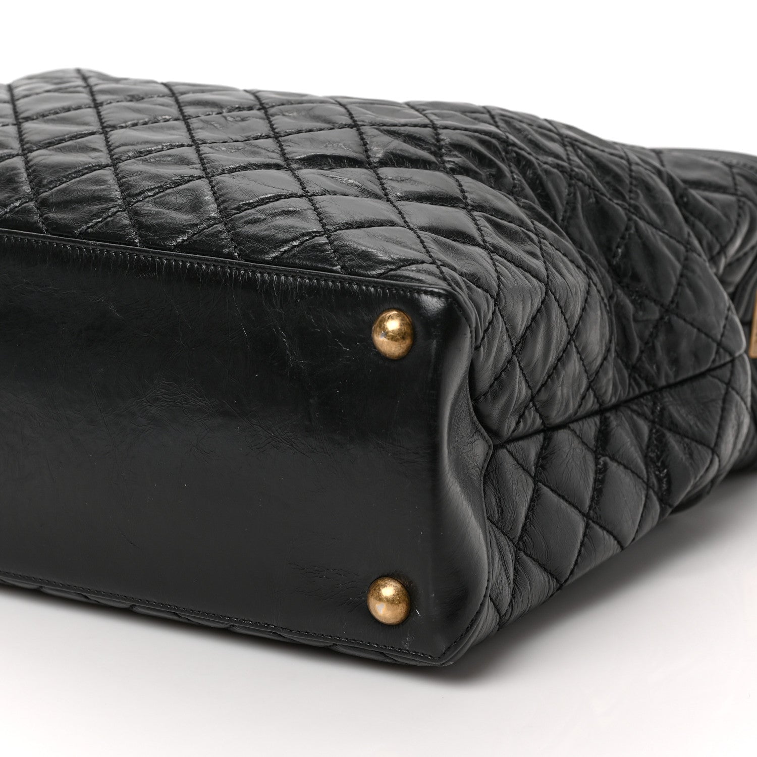 Chanel Glazed Calfskin Quilted Large Boy Tote Black 9 of 9