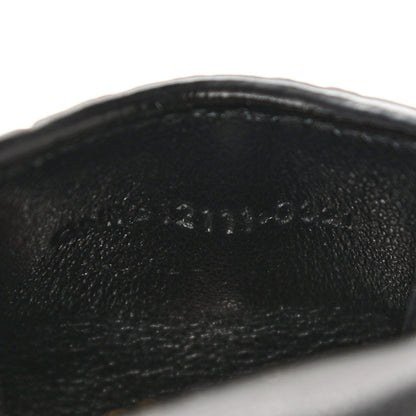 Saint Laurent Calfskin Crocodile Embossed Monogram Airpods Case Black 5 of 5