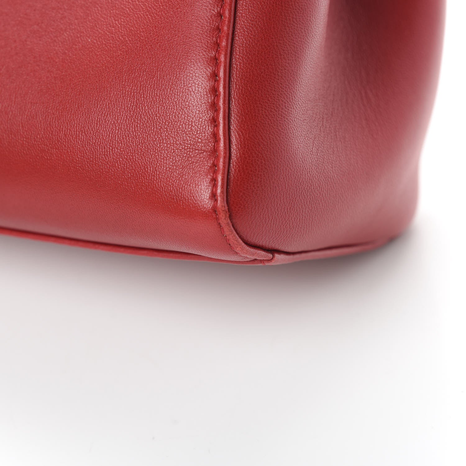 Fendi Nappa Elaphe Monster Eyes Mini Peekaboo Iconic Satchel Ruby Bois de Rose Natural 14 of 18