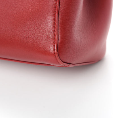 Fendi Nappa Elaphe Monster Eyes Mini Peekaboo Iconic Satchel Ruby Bois de Rose Natural 14 of 18