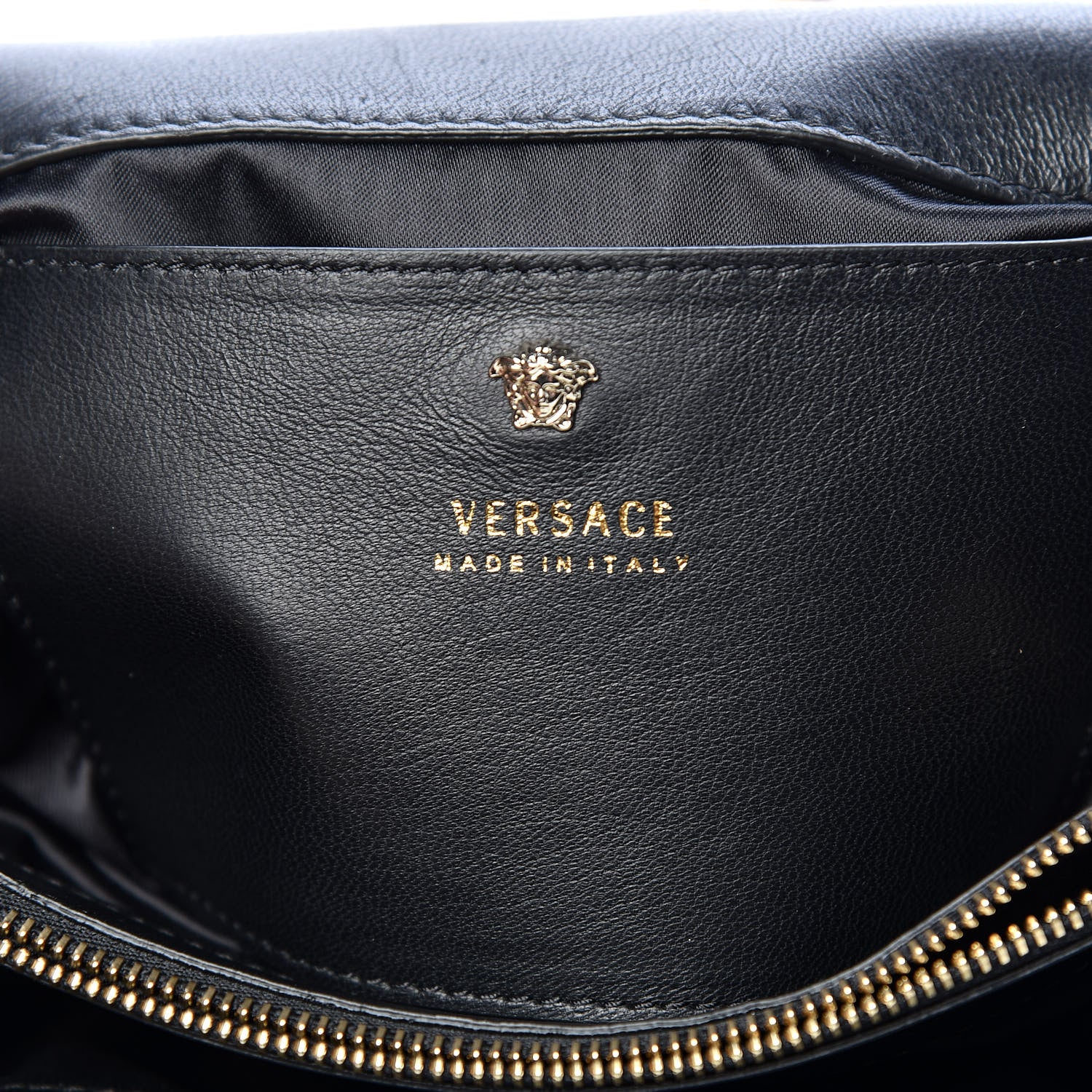 Versace Nappa Embroidered Baroque Palazzo Sultan Shoulder Bag Black 6 of 9