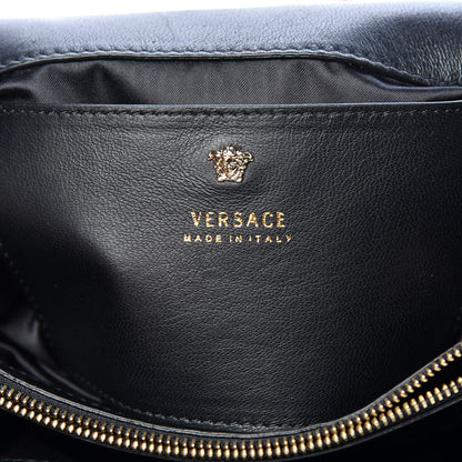 Versace Nappa Embroidered Baroque Palazzo Sultan Shoulder Bag Black 6 of 9