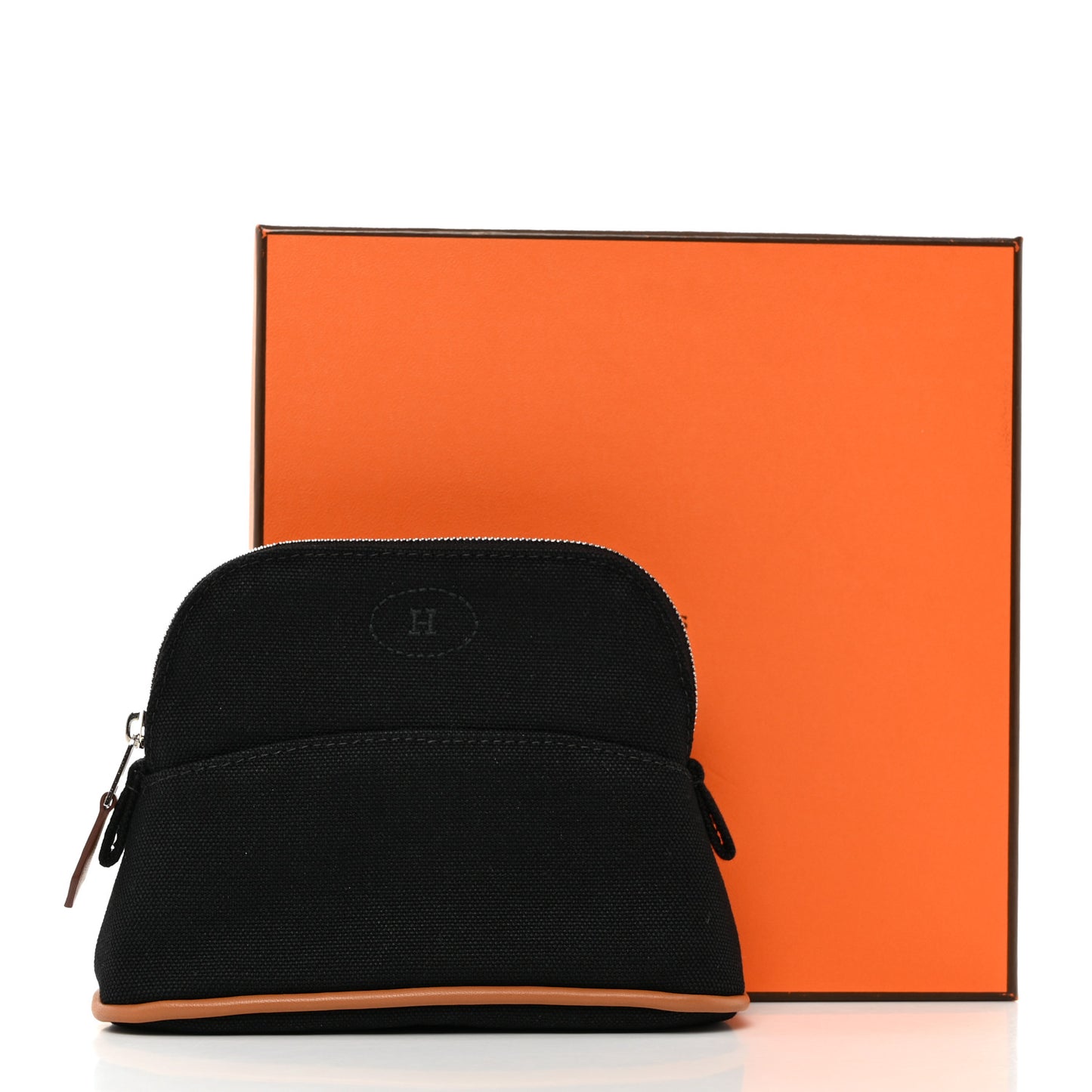 Cotton Canvas Mini Mini Bolide Travel Cosmetic Pouch Black