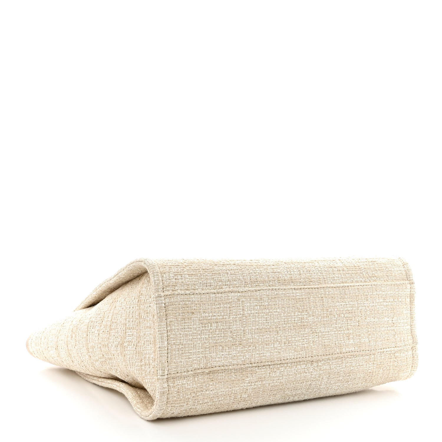 Chanel Lurex Boucle Small Deauville Tote Ivory 4 of 11