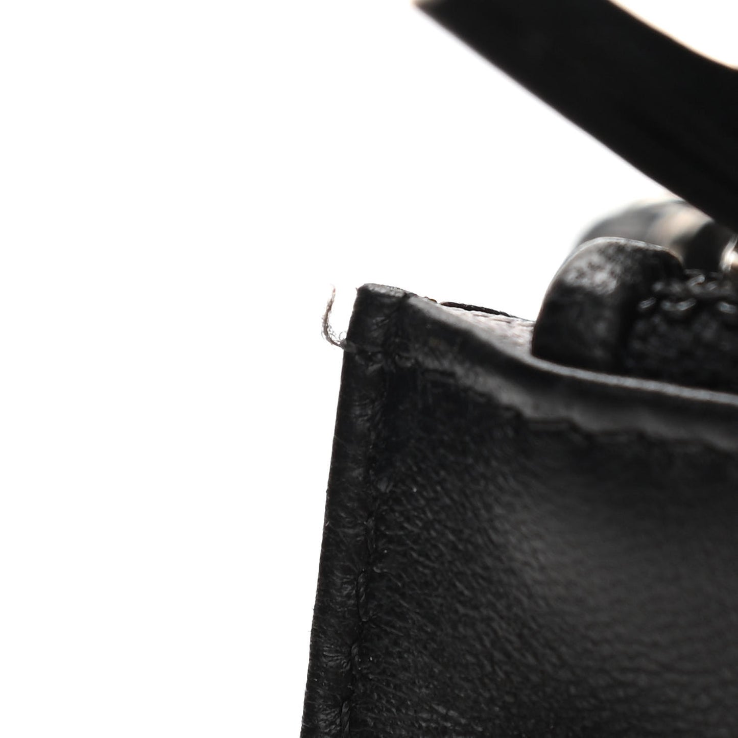 Lambskin Camellia Embossed Wallet on Chain WOC Black