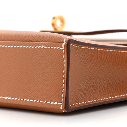 Hermes Madame Calfskin Kelly Elan Gold 8 of 10