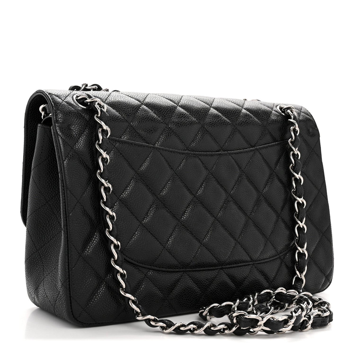 Chanel Caviar Quilted Jumbo Double Flap Black 3 of 12