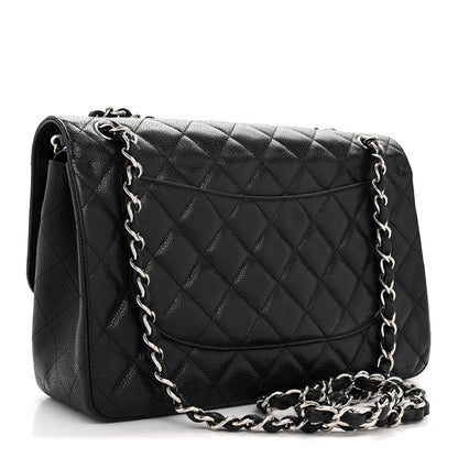Chanel Caviar Quilted Jumbo Double Flap Black 3 of 12