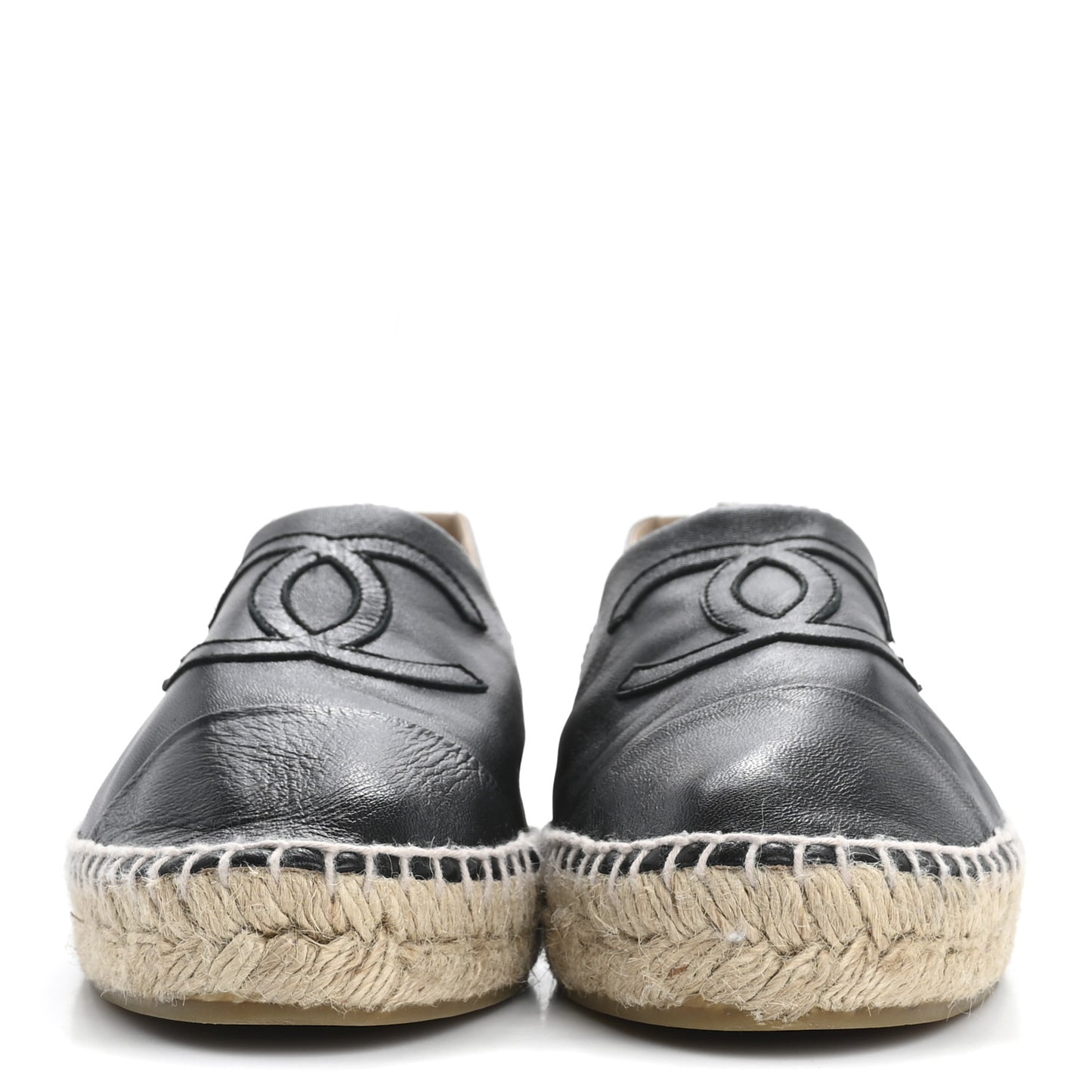 Lambskin CC Espadrilles 40 Black