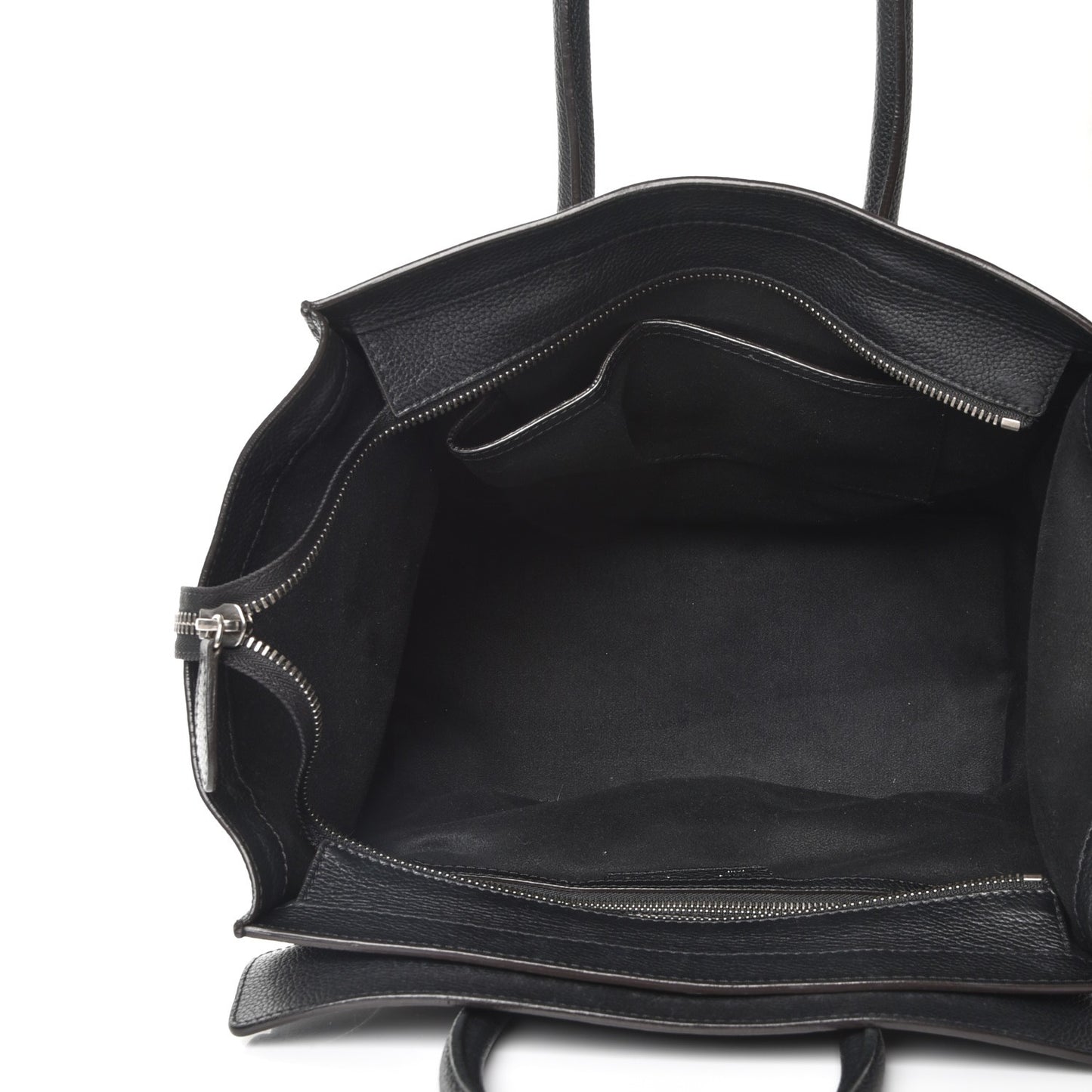 Drummed Calfskin Mini Luggage Black