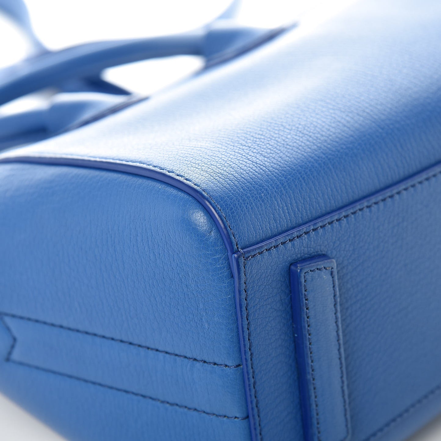 Sugar Goatskin Mini Antigona Indigo Blue