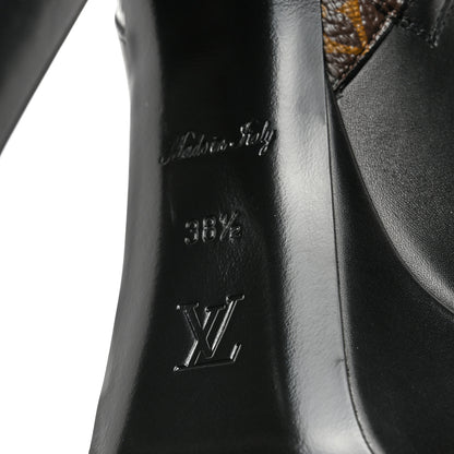 Louis Vuitton Calfskin Monogram Afterglow Platform Ankle Boots 38.5 Black 8 of 8