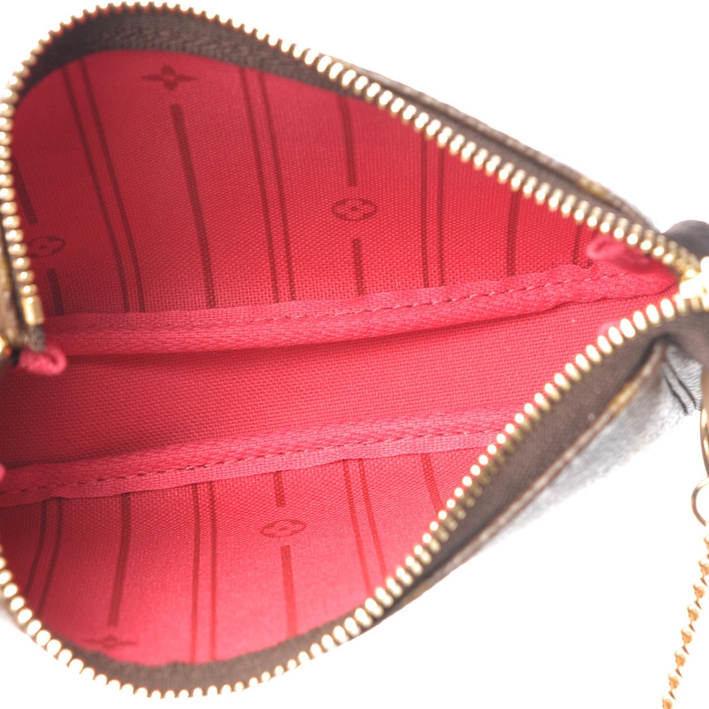 Monogram My LV Heritage Mini Pochette Accessories Fuchsia Ivory