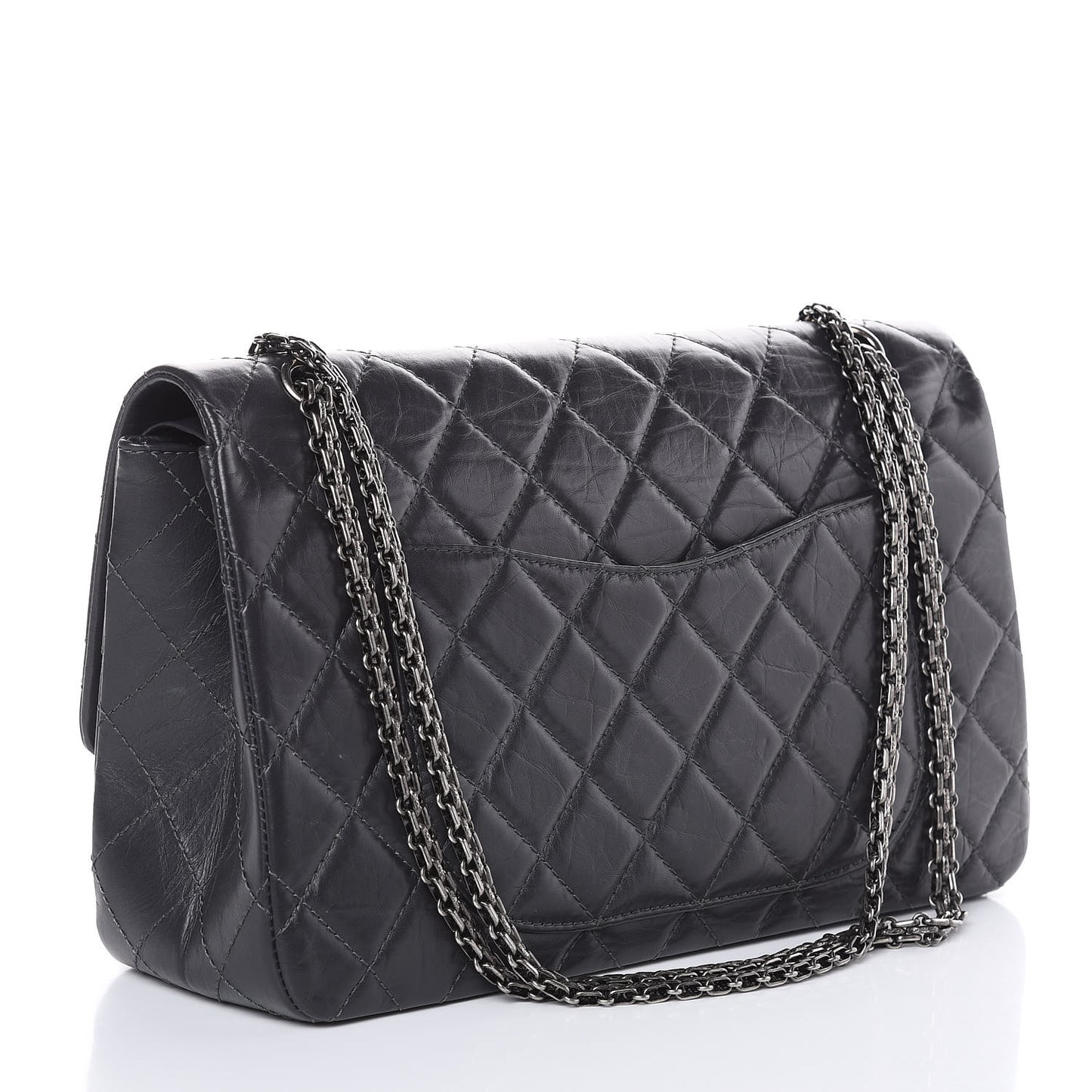 Aged Calfskin Quilted 2.55 Reissue 227 Flap Grey