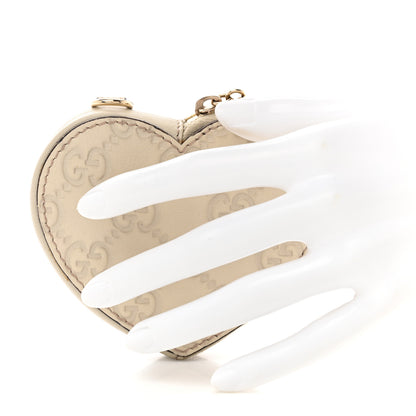 Gucci Guccissima Heart Coin Purse White 2 of 10