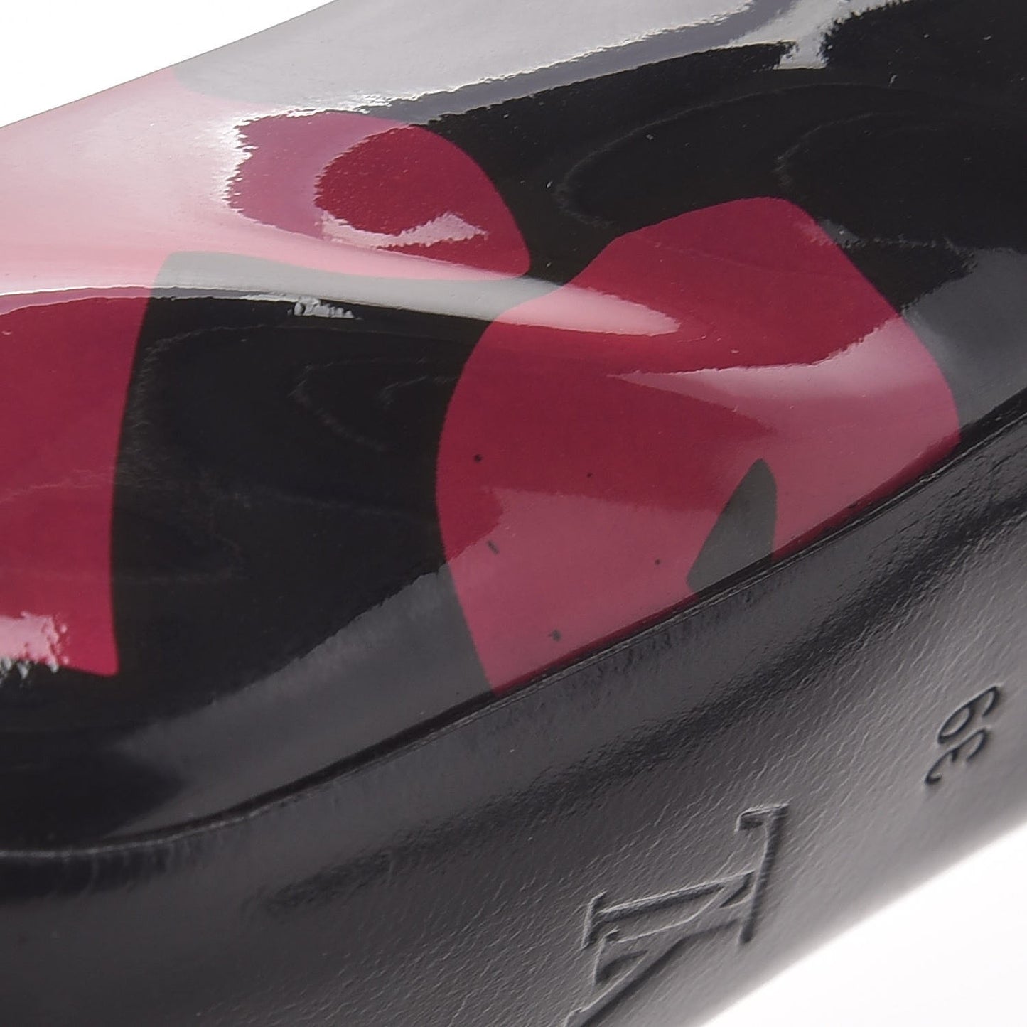 Patent Graffiti Slingback Pumps 39 Black Pink