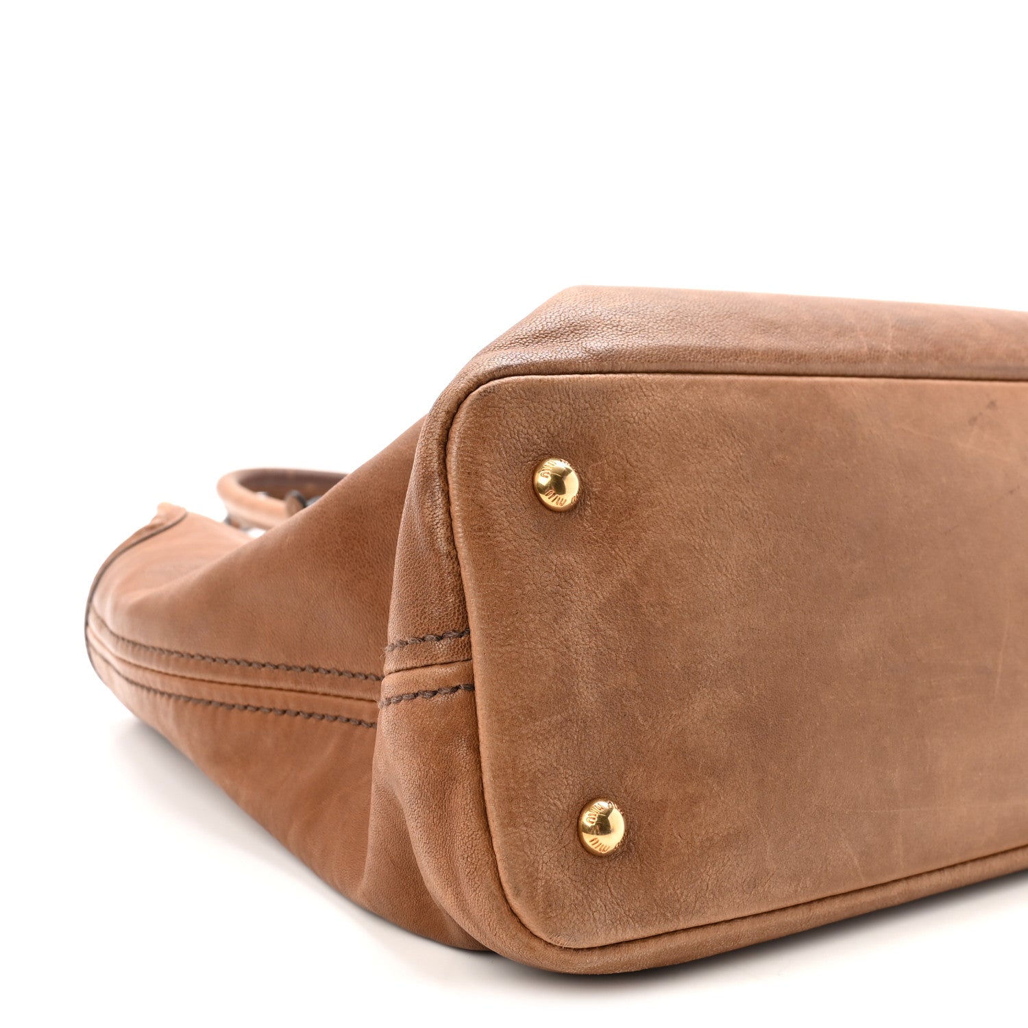 Miu Miu Nappa Aviator Medium Aventure Bag Rovere 8 of 9